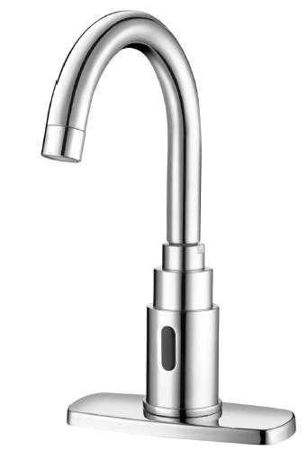 Sloan SF-2250-4 Electronic Gooseneck Faucet, Sensor Activated, Battery Powered, ADA Compliant, Chrome Plated Brass with 4" trimplate for 4" Centerset Sink Questions & Answers