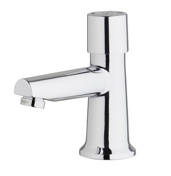 Chicago Faucets 3500-E2805ABCP Single Supply Metering Sink Faucet, 0.5 GPM Econo-Flo Non-Aerating Spray, 4" Integral Spout Questions & Answers