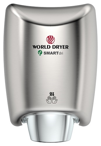 K-973 SMARTdri Hand Dryer by World Dryer, Automatic, Brushed Stainless Steel, High Speed Hand Dryer, K-973P2 SMARTdri PLUS Questions & Answers