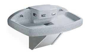 Bradley MF2949 Multi-Fount Washfountain, Quadra-Fount, Wall-Mounted, Terreon Questions & Answers