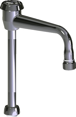 Chicago Faucets GN2BVBE2-2JKCP Chicago Faucets Part: 6" Rigid / Swing Gooseneck Spout with Atmospheric Vacuum Breaker, 3/4" Hose Thread Male Outlet with Adapter, 9-1/2" Faucet Height Questions & Answers